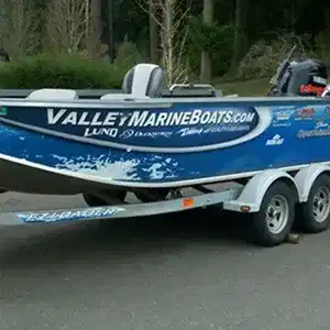 Boat Wrap with Vinyl Cut Graphics